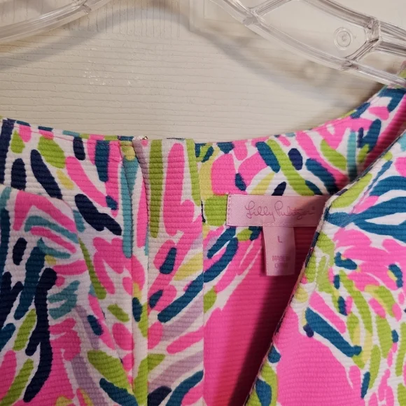 NWOT Lilly Pulitzer Layton Shift Tropical Palm Dress - Picture 5 of 11